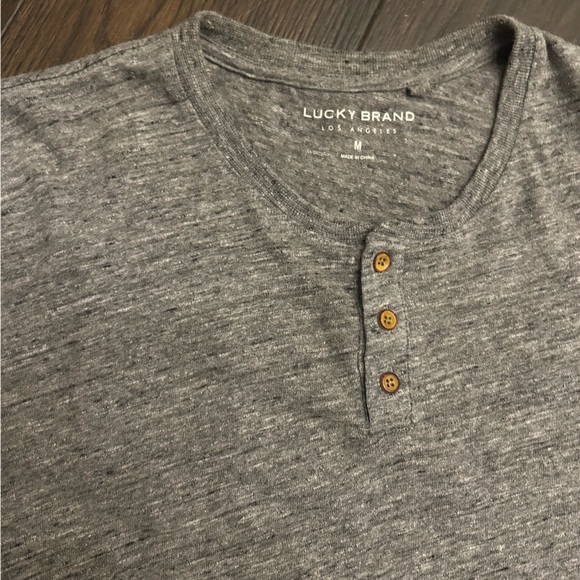Grey Short Sleeve Henley Tee - Picture 10 of 11